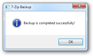 Backup is completed successfully!