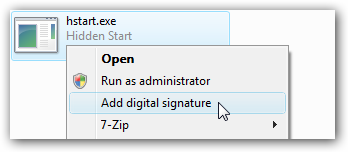 Add digital signature