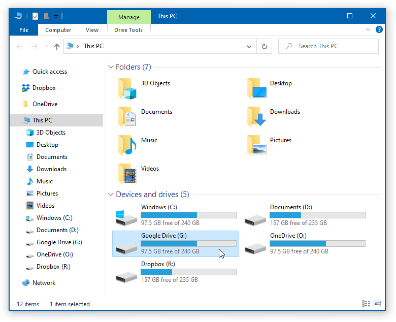 Windows Explorer - Virtual Drives