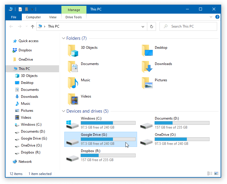 drive full after installing opendrive windows 10