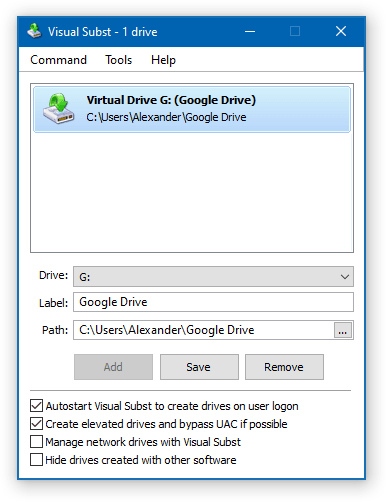 Visual Subst 5.7 instaling