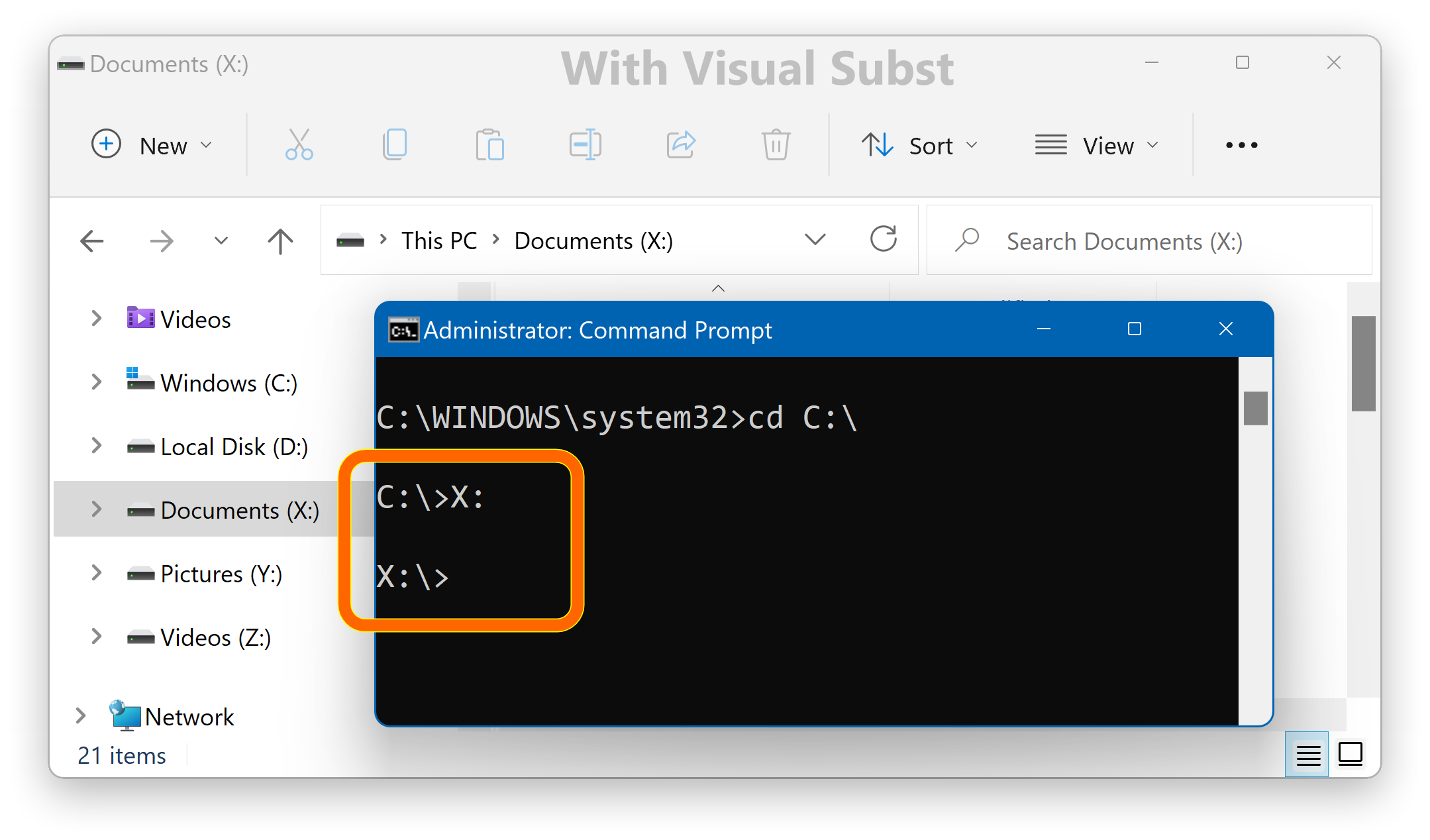 Visual Subst - UAC Drives