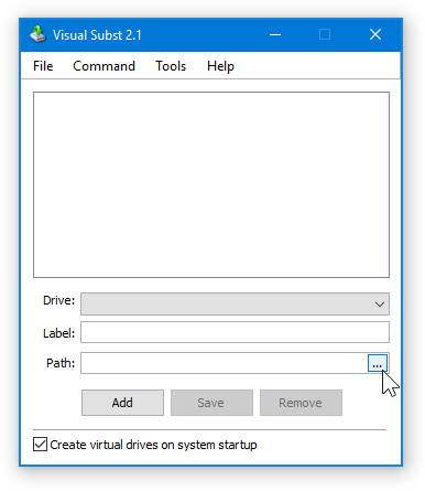 Visual Subst - Browse Button
