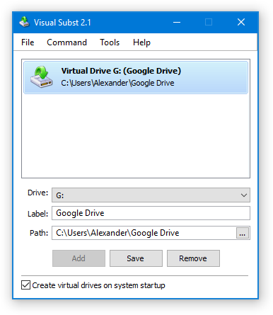 google drive for windows driver