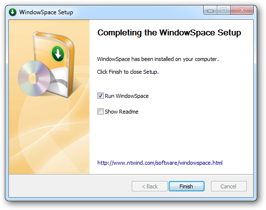 WindowSpace Setup - No Reboot