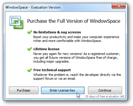 WindowSpace - Trial Reminder