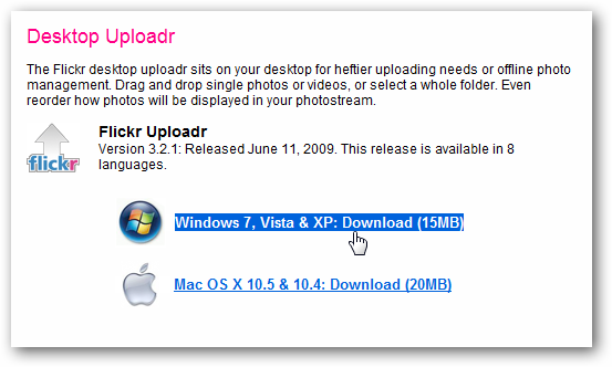 Flickr Uploadr - Download Page
