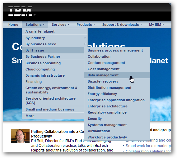 Website Menu - IBM.com
