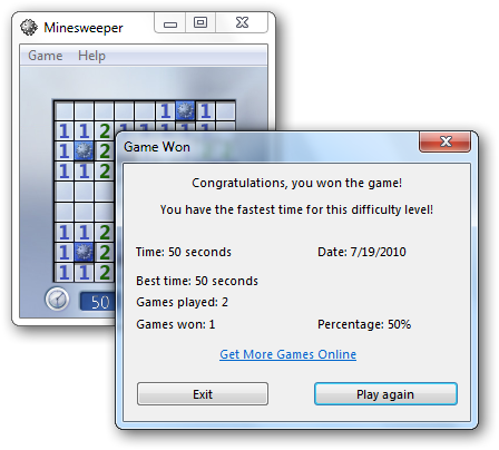 Minesweeper Screenshot with Transparency