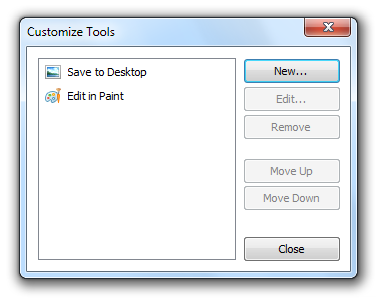 WinSnap - Customize Dialog