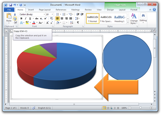 Word 2010 - Copy Objects and Charts