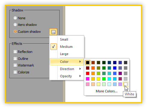 WinSnap 4.5 - Shadow Color