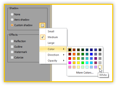 WinSnap - Shadow Color