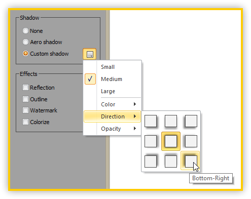 WinSnap 4.5 - Shadow Direction