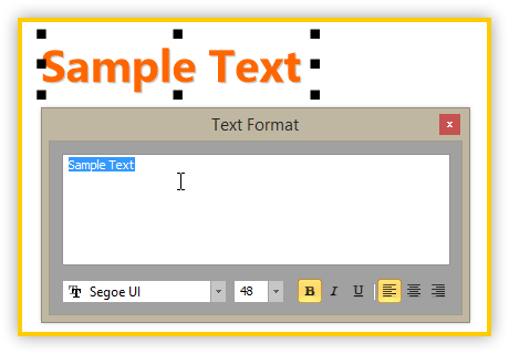 Text Object - Segoe UI