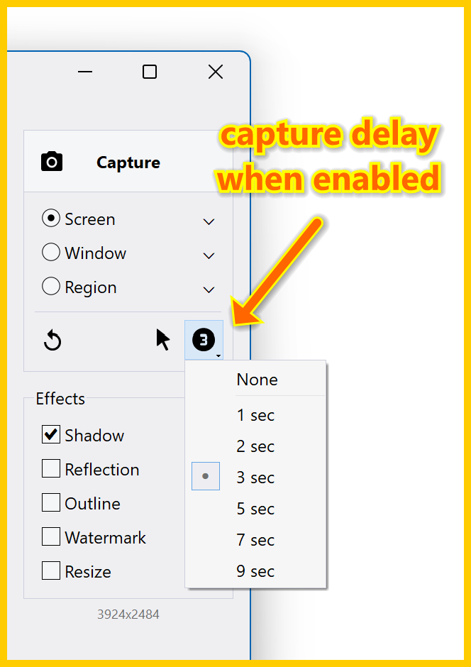 WinSnap - Capture Delay