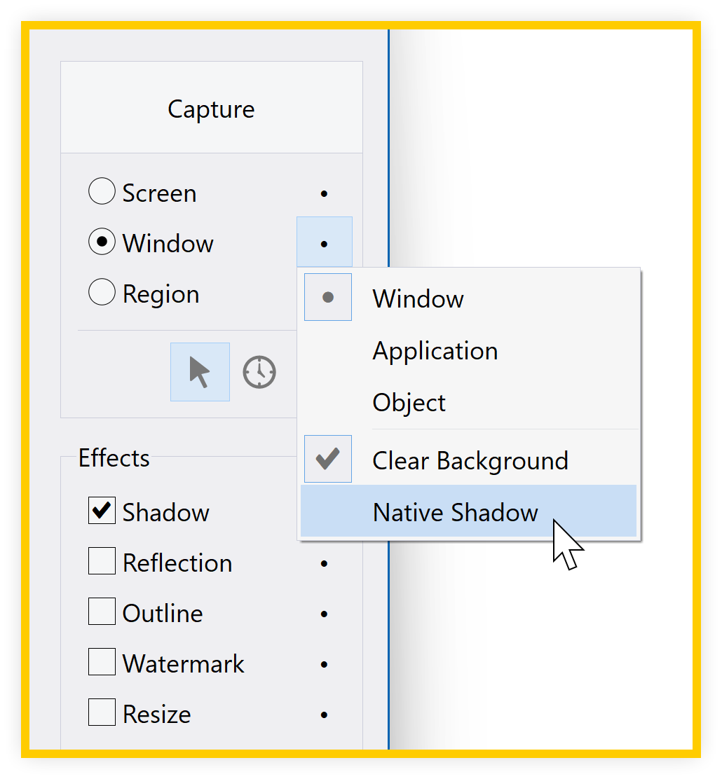 WinSnap 6 - Native Shadow Menu