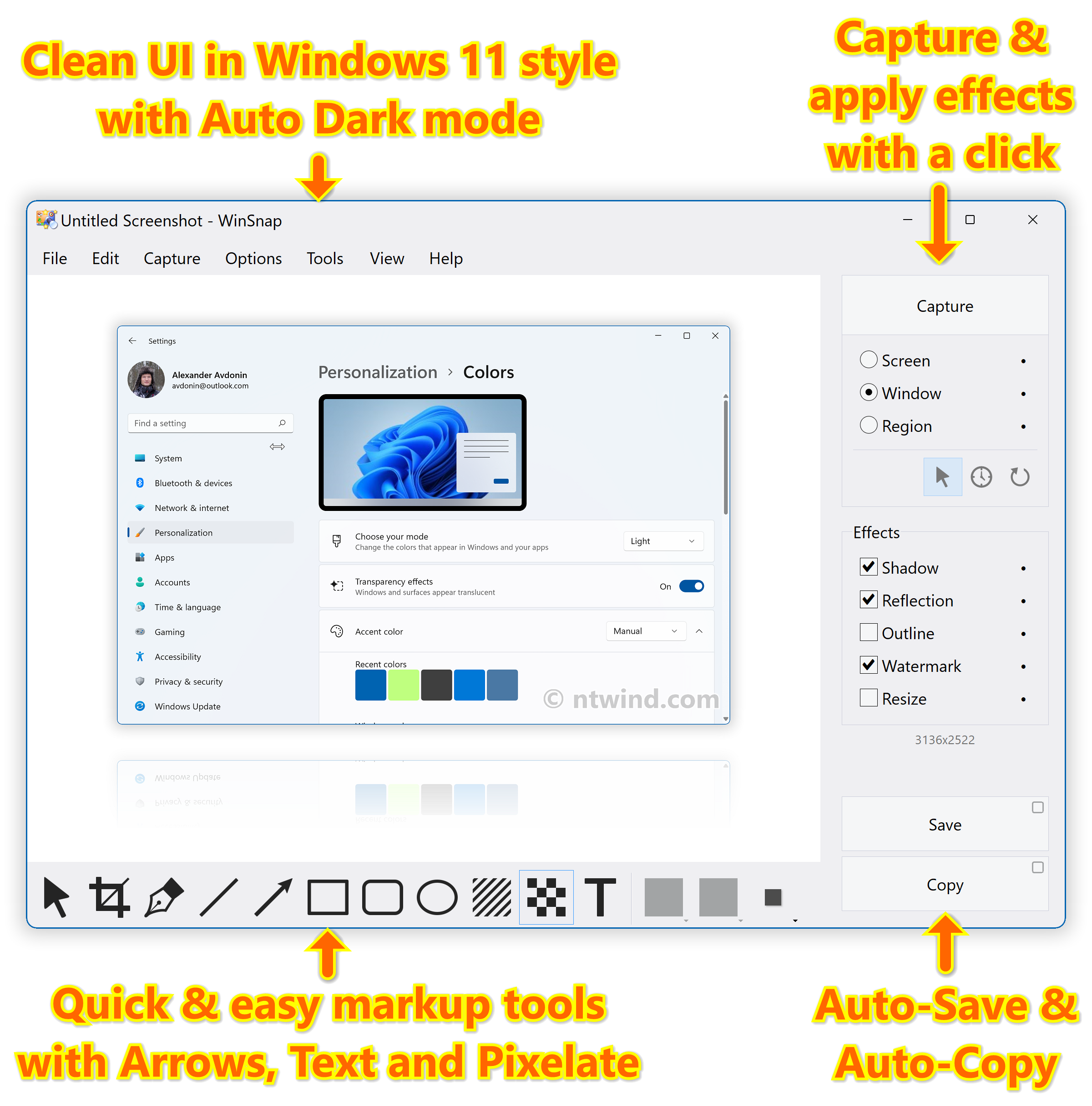 WinSnap 6 - Clean UI in Windows 11 Style